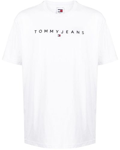 Tommy Hilfiger T-shirt en coton à logo brodé - Blanc