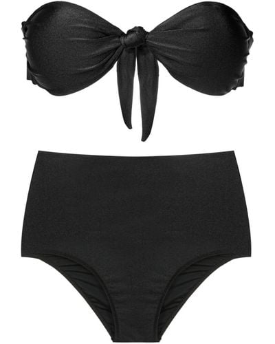 Adriana Degreas Knot-detail High-waisted Bikini - Black