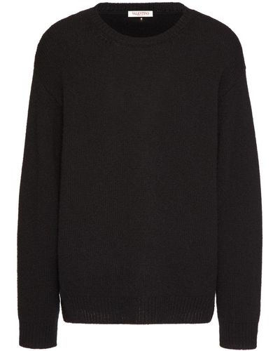 Valentino Garavani Stud-embellished Cashmere Sweater - Black