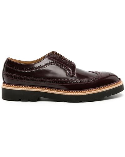 Paul Smith Count Leather Brogue Shoes - Brown