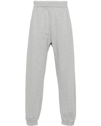 Gcds Embroidered-logo Track Trousers - Grey