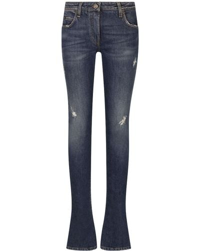 Dolce & Gabbana Mid-Rise Slim-Fit Jeans - Blue
