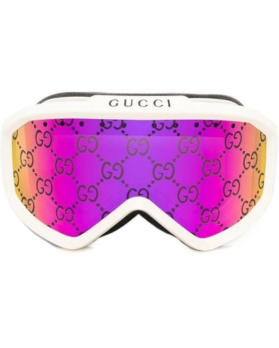 Gucci Zonnebril Met Masker Montuur - Roze