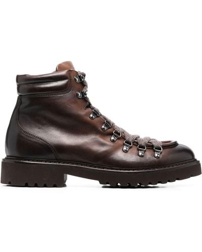 Doucal's Ankle Lace-up Fastening Boots - Brown