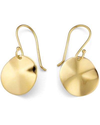 Ippolita 18kt yellow gold mini Classico Wavy Disc earrings - Métallisé