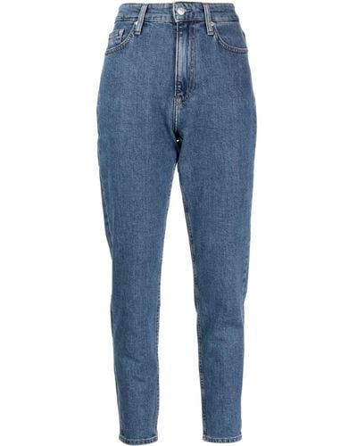 Calvin Klein Jeans affusolati con ricamo - Blu