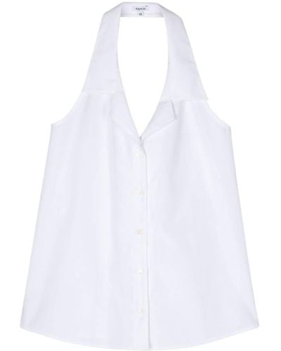 Aspesi Poplin Halterneck Shirt - White