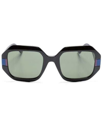 Karl Lagerfeld Logo-print Square-frame Sunglasses - Black