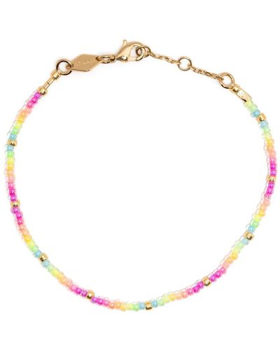 Anni Lu Neon Rainbow Armband mit Perlen - Weiß