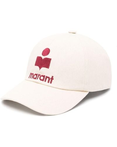 Isabel Marant Logo-Embroidered Cotton Cap - Pink