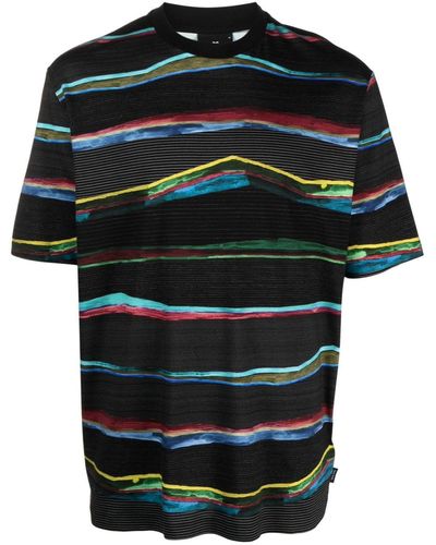 PS by Paul Smith Plains プリント Tシャツ - ブラック