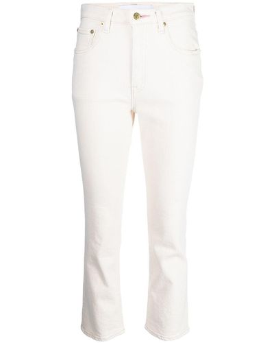 Tu Es Mon Tresor The Rose Quartz Mid-rise Skinny Jeans - White