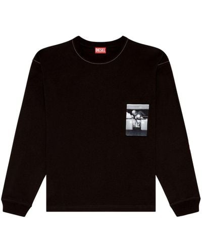 DIESEL T-shirt T-Boxt-LS-N4 - Noir