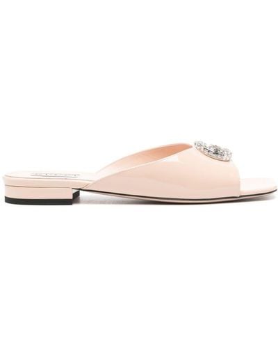 Gucci Double G Flat Sandals - Pink