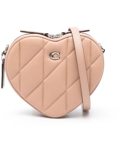COACH Heart Quilted Cross Body Bag - Pink