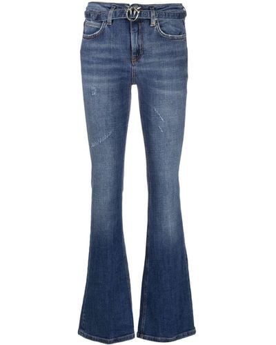 Pinko Belted Flared Jeans - Blue