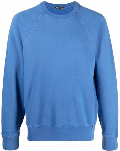 Tom Ford Sweatshirt mit Rundhalsausschnitt - Blau