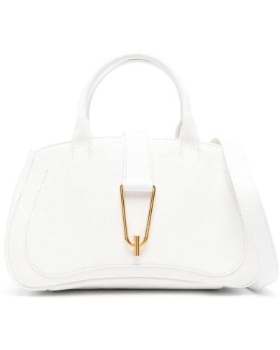 Coccinelle Himma Leather Tote Bag - White