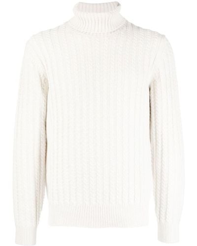 Brioni Roll-neck Cashmere Sweater - White
