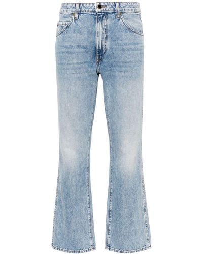 Khaite Cropped Flared Jeans - Blue