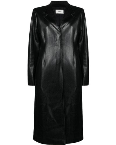 Coperni Faux-leather Midi Coat - Black