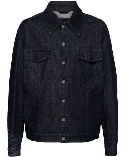 Fendi Button-up Denim Shirt Jacket - Blue