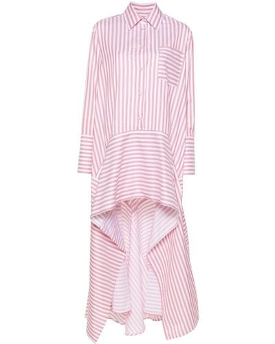 Viktor & Rolf Violant Asymmetric Shirt Maxi Dress - Pink
