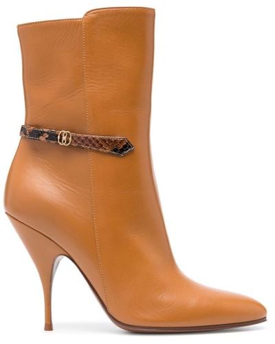 Bally Odeya 100mm Leather Boots - Brown