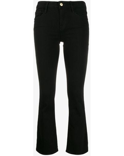 FRAME Slim-fit Cropped Jeans - Black