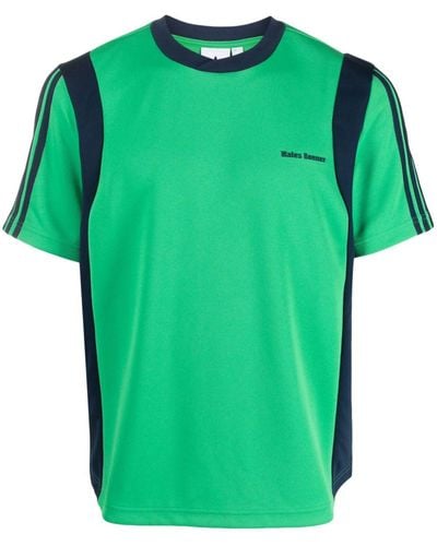 adidas X Wales Bonner T-Shirt in Colour-Block-Optik - Grün