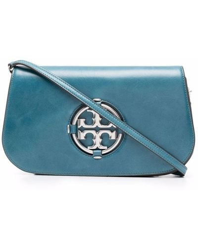Tory Burch Miller Glazed Clutch Bag - Blue