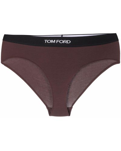 Tom Ford Slip Met Logoprint - Paars
