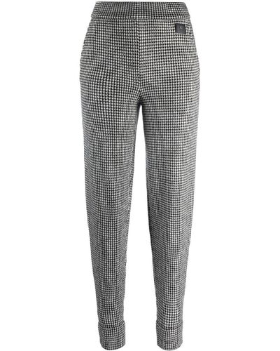 Ralph Lauren Collection Pantalon à motif pied-de-poule - Noir