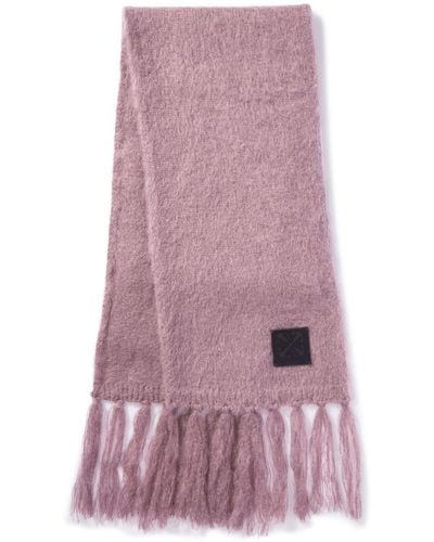 Off-White c/o Virgil Abloh Arrows-patch Fringed Scarf - Purple