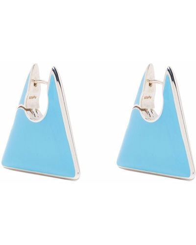Bottega Veneta Triangle-shape Stud Earrings - Blue