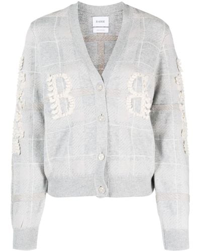 Barrie Logo-embossed Cashmere Cardigan - White