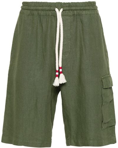 Mc2 Saint Barth Marseille Linen Shorts - Green