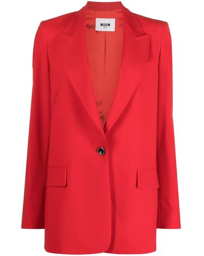 MSGM Blazer de vestir con botones - Rojo