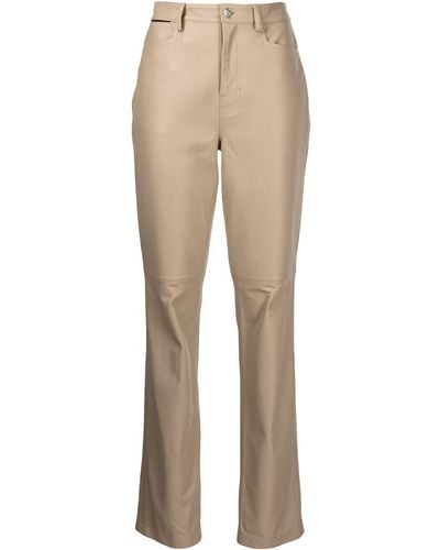 Proenza Schouler Straight-leg Leather Trousers - Natural