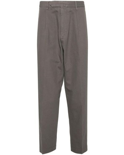 Dell'Oglio Mid-rise Tapered Trousers - Grey