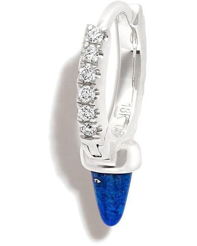 Maria Tash 18kt White Gold Lapis Lazuli And Diamond Earring