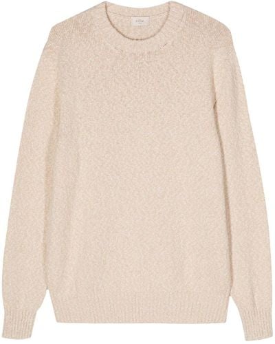 Altea Cotton Chevron-knit Sweater - Natural