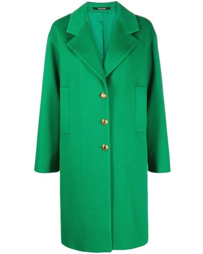 Tagliatore Single-breasted Cashmere Coat - Green