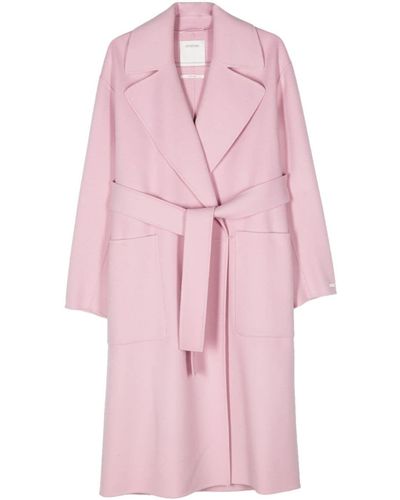 Sportmax Notched-lapels Belted-waist Trench Coat - Pink