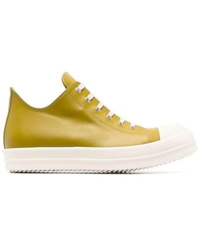 Rick Owens Low-top Leather Sneakers - Yellow