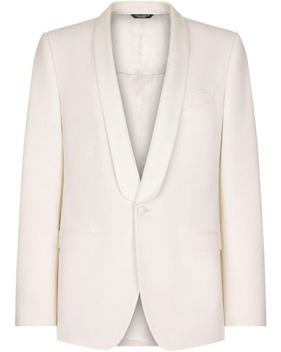 Dolce & Gabbana Blazer Met Enkele Rij Knopen - Naturel