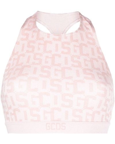 Wolford X GCDS Cropped-Top - Pink