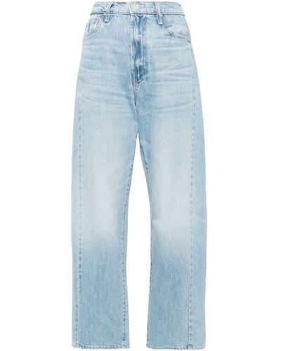 Mother The Half-pipe Flood High-rise Wide-leg Jeans - Blue