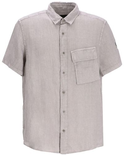 Belstaff Scale Linen Shirt - Grey