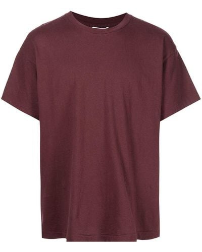 John Elliott University Crewneck Cotton T-shirt - Red